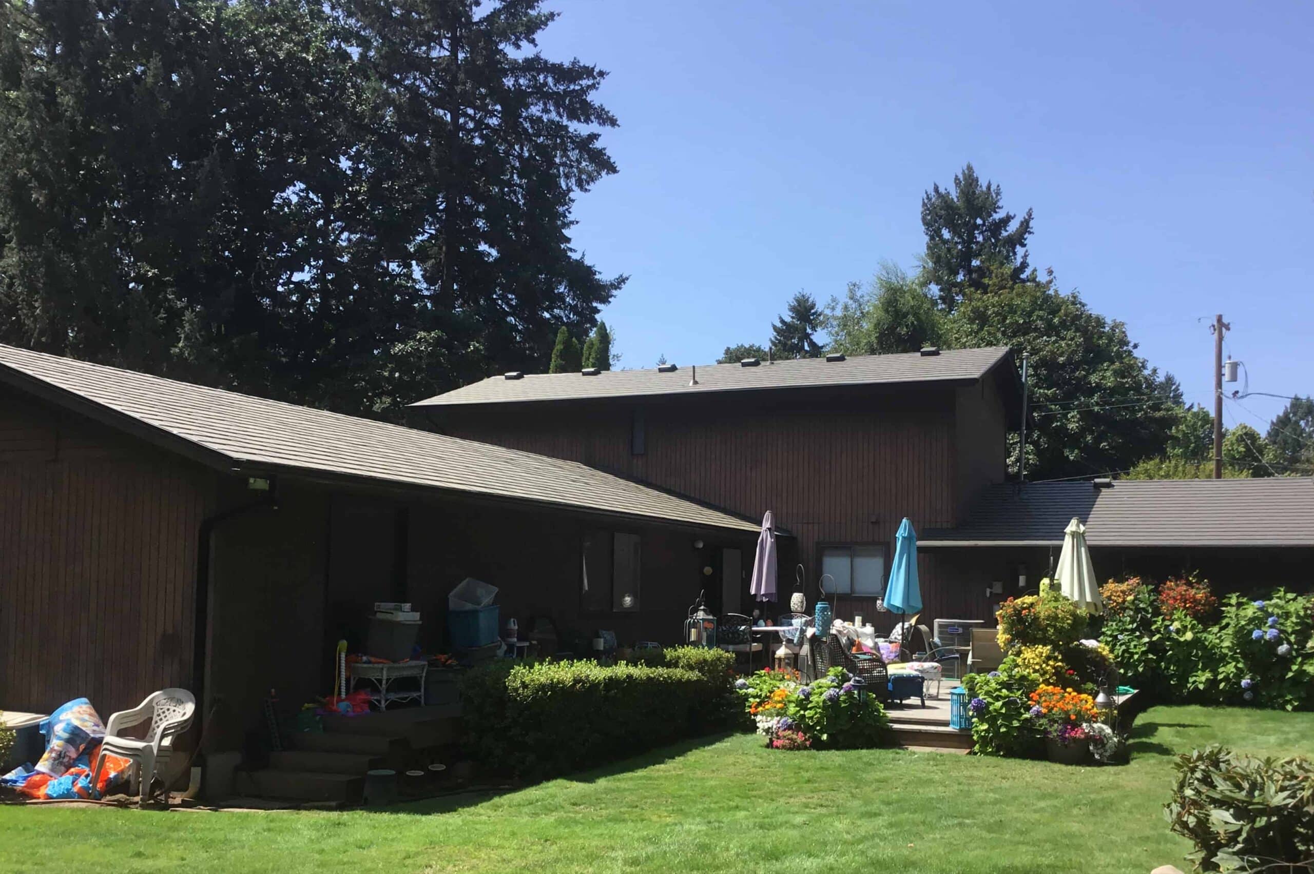 Eugene OR Metal Roof Backyard